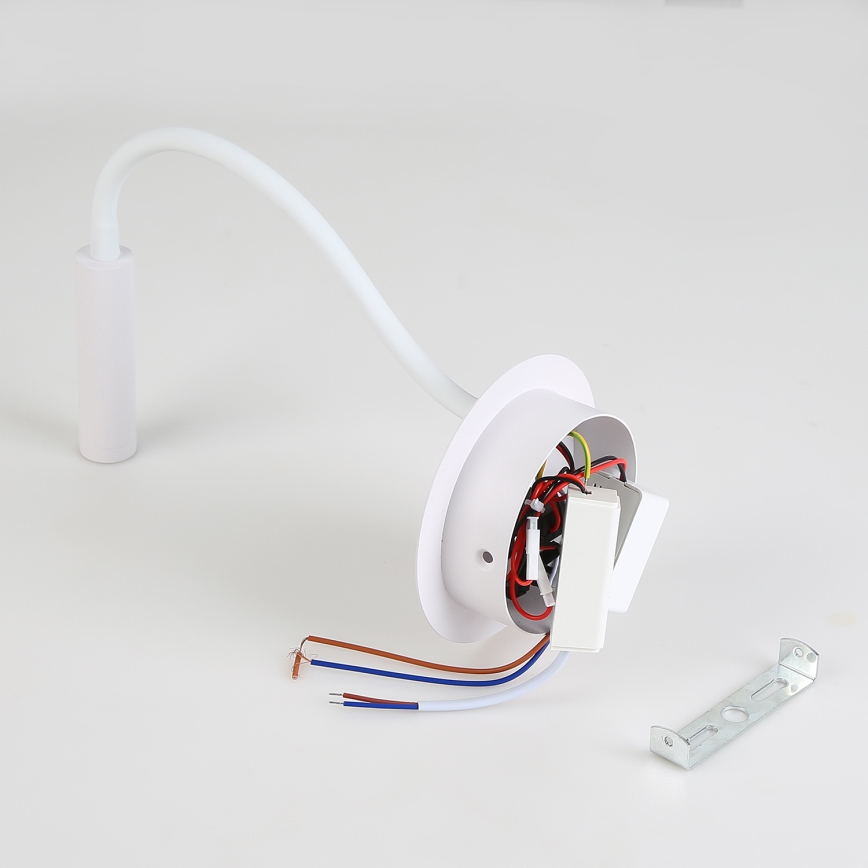 Brilagi - LED Fleksibilna zidna lampa s USB portom MAYA LED/3W/230V 4000K bijela