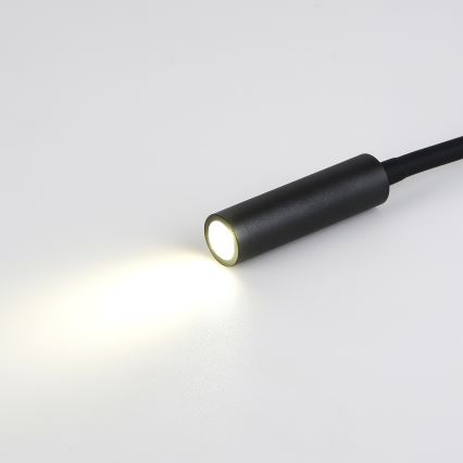 Brilagi - LED Fleksibilna zidna lampa s USB portom MAYA LED/3W/230V 4000K crna