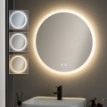 Brilagi - LED grijano kupaonsko ogledalo CLARA ECO LED/12W/230V, promjer 60 cm, IP44, CRI 90, prigušivo + CCT