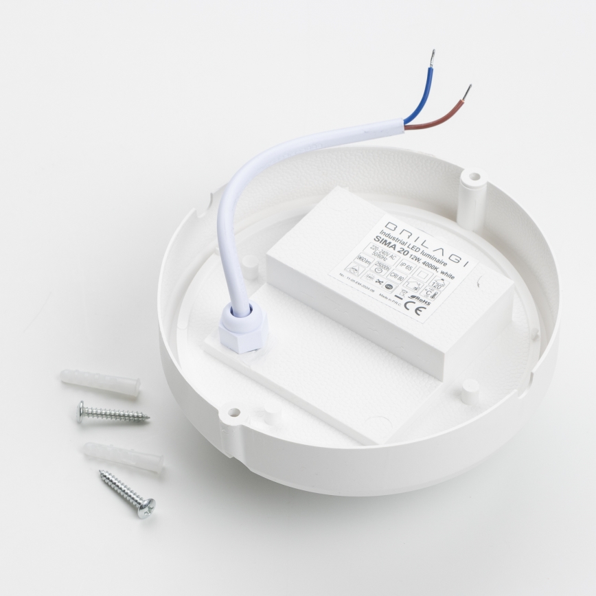 Brilagi - LED Industrijska stropna svjetiljka SIMA LED/12W/230V IP65 bijela