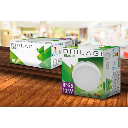 Brilagi - LED Industrijska stropna svjetiljka SIMA LED/12W/230V IP65 bijela