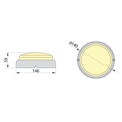 Brilagi - LED Industrijska stropna svjetiljka SIMA LED/12W/230V IP65 bijela