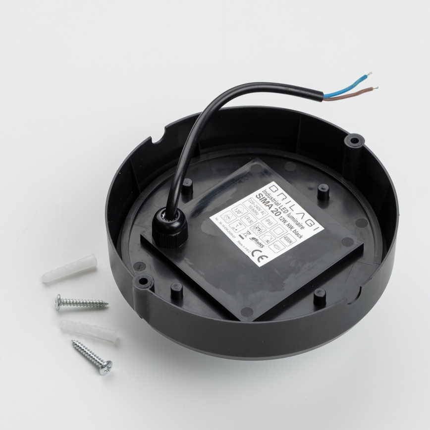 Brilagi - LED Industrijska stropna svjetiljka SIMA LED/12W/230V IP65 crna