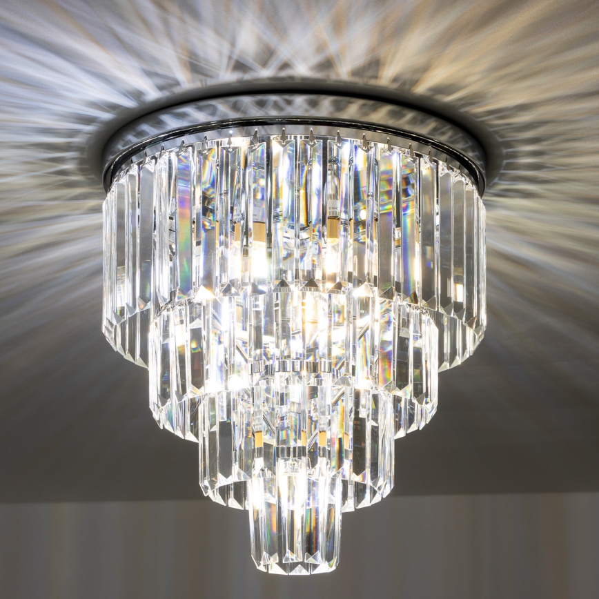 Brilagi - LED Kristalna stropna svjetiljka MOZART 5xE14/40W/230V sjajni krom