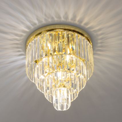 Brilagi - LED Kristalna stropna svjetiljka MOZART 5xE14/40W/230V zlatna