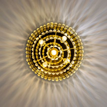 Brilagi - LED Kristalna stropna svjetiljka MOZART 5xE14/40W/230V zlatna