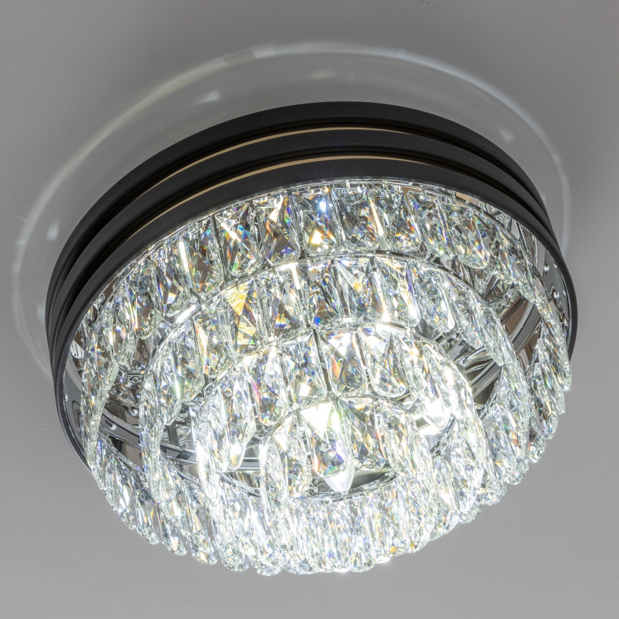 Brilagi - LED Kristalna stropna svjetiljka VELURE 5xE14/40W/230V crna