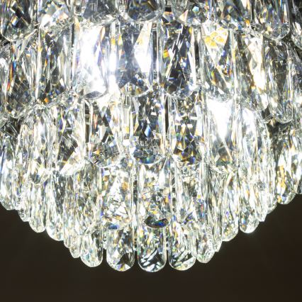 Brilagi - LED Kristalna stropna svjetiljka VELURE 5xE14/40W/230V crna
