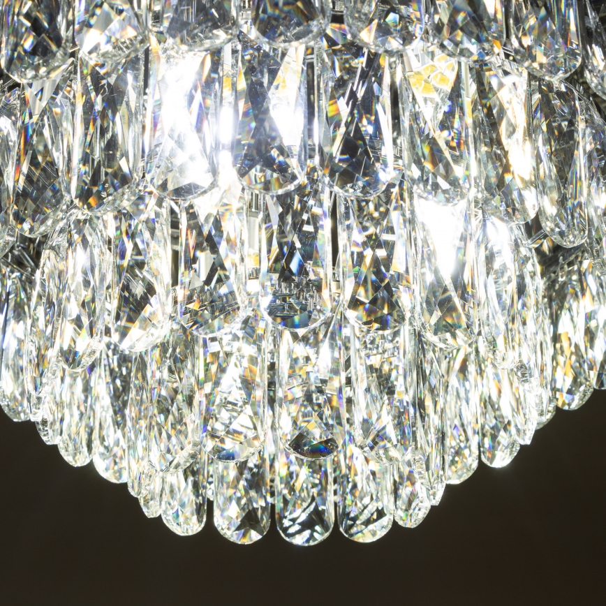 Brilagi - LED Kristalna stropna svjetiljka VELURE 5xE14/40W/230V crna