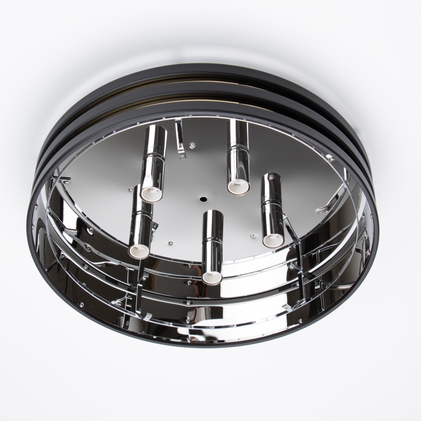 Brilagi - LED Kristalna stropna svjetiljka VELURE 5xE14/40W/230V crna