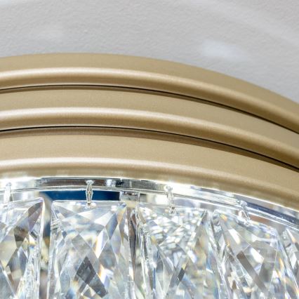 Brilagi - LED Kristalna stropna svjetiljka VELURE 5xE14/40W/230V zlatna