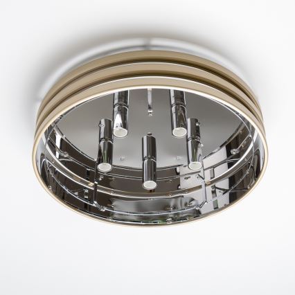 Brilagi - LED Kristalna stropna svjetiljka VELURE 5xE14/40W/230V zlatna