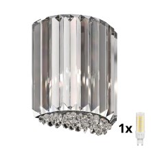 Brilagi - LED Kristalna zidna svjetiljka GLAMOUR 1xG9/42W/230V