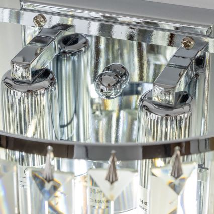 Brilagi - LED Kristalna zidna svjetiljka MOZART 2xE14/40W/230V sjajni krom