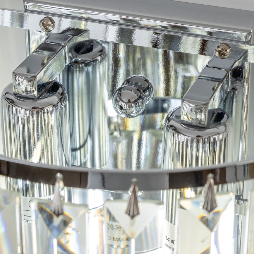 Brilagi - LED Kristalna zidna svjetiljka MOZART 2xE14/40W/230V sjajni krom
