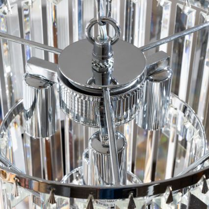 Brilagi - LED Kristalni luster na lancu MOZART 4xE14/40W/230V sjajni krom