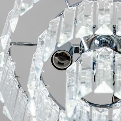 Brilagi - LED Kristalni luster na lancu MOZART 4xE14/40W/230V sjajni krom