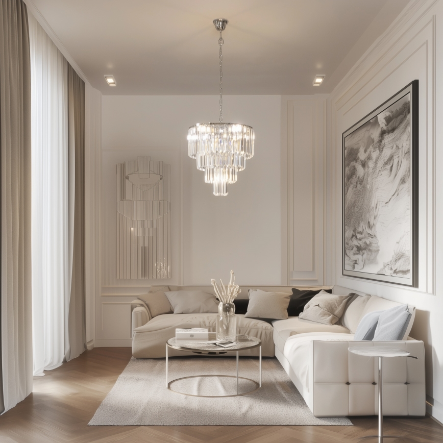 Brilagi - LED Kristalni luster na lancu MOZART 5xE14/40W/230V sjajni krom
