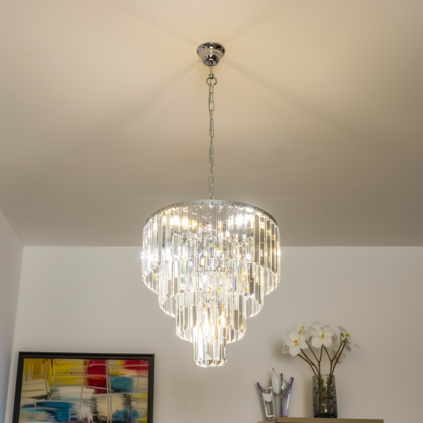 Brilagi - LED Kristalni luster na lancu MOZART 5xE14/40W/230V sjajni krom