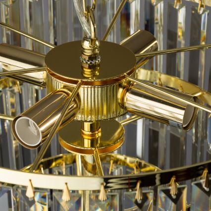 Brilagi - LED Kristalni luster na lancu MOZART 5xE14/40W/230V zlatna