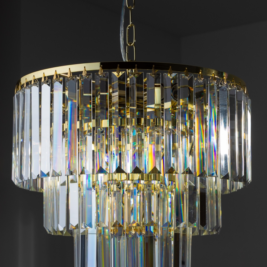 Brilagi - LED Kristalni luster na lancu MOZART 5xE14/40W/230V zlatna