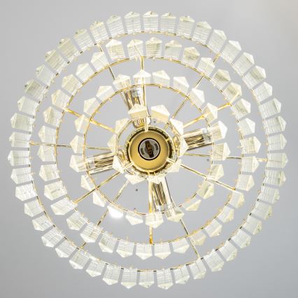 Brilagi - LED Kristalni luster na lancu MOZART 5xE14/40W/230V zlatna