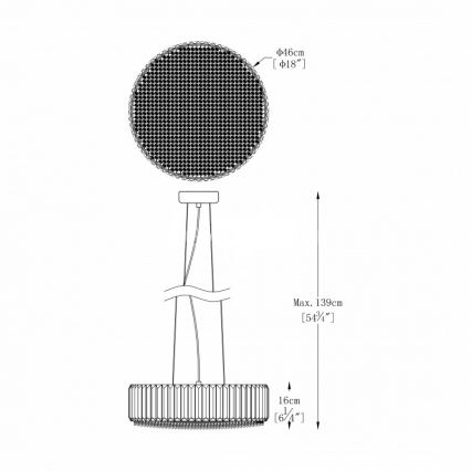 Brilagi - LED Kristalni luster na sajli GLAMOUR 5xG9/42W/230V