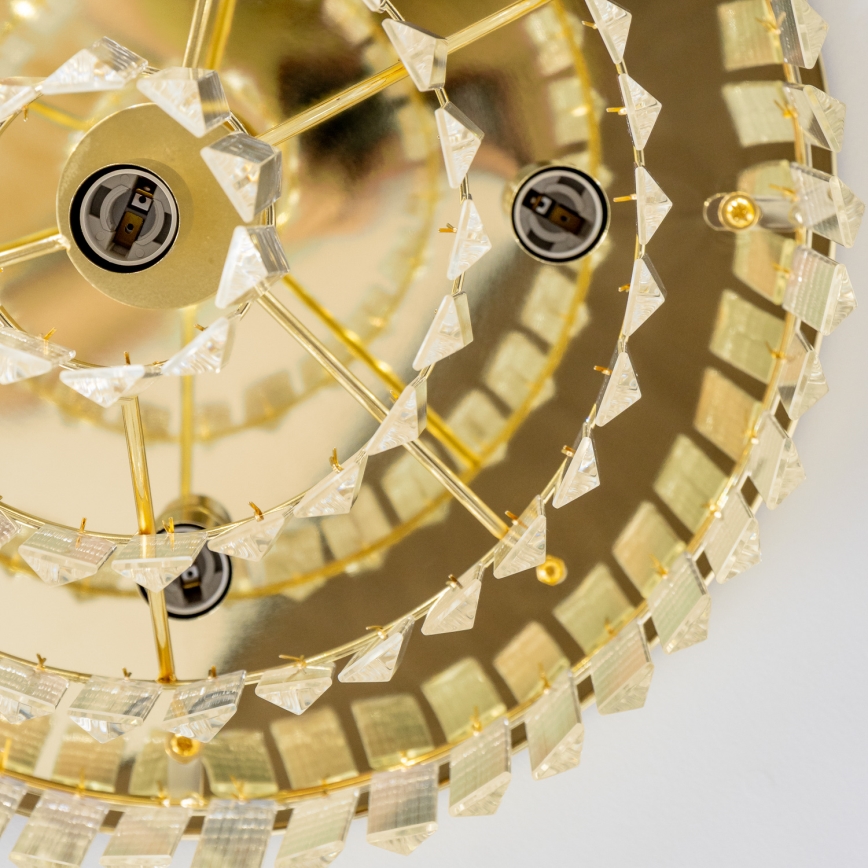 Brilagi - LED kristalna stropna svjetiljka MOZART 5xE14/40W/230V Ø 40 cm zlatna