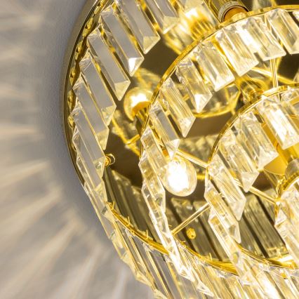 Brilagi - LED kristalna stropna svjetiljka MOZART 5xE14/40W/230V Ø 40 cm zlatna