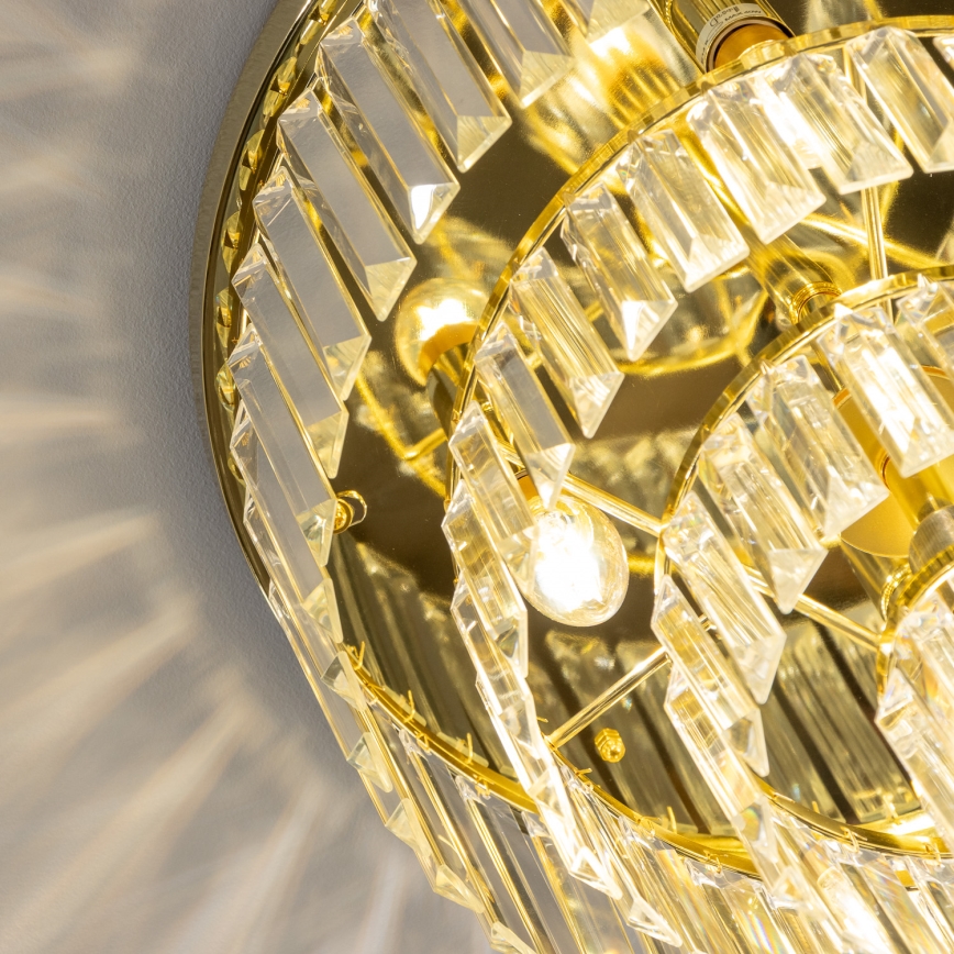 Brilagi - LED kristalna stropna svjetiljka MOZART 5xE14/40W/230V Ø 40 cm zlatna