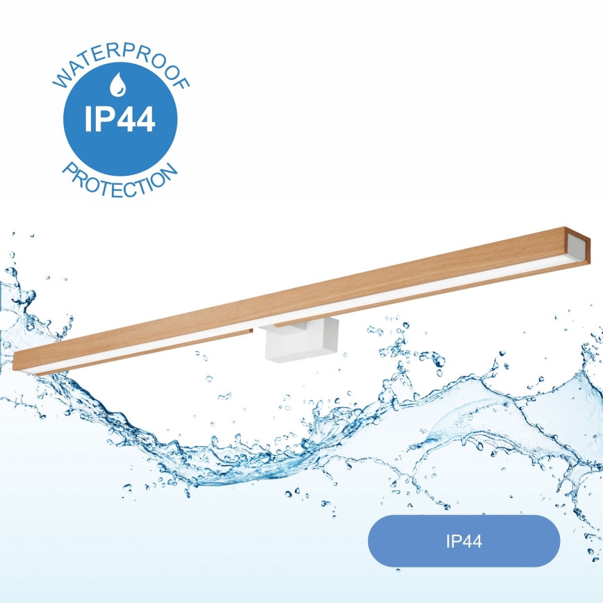 Brilagi - LED kupaonska rasvjeta za ogledalo WOODY MIRROR LED/15W/230V 90 cm IP44 hrast/bijela