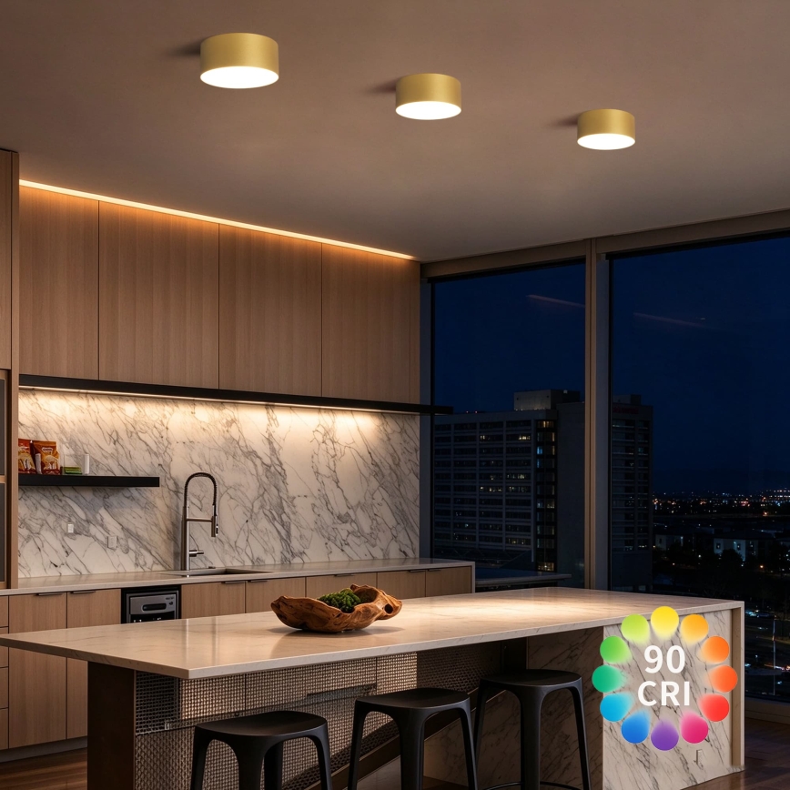 BRILAGI - LED stropno kupaonsko svjetlo FORIS LED/20W/230V Ø 15 cm zlatno IP44