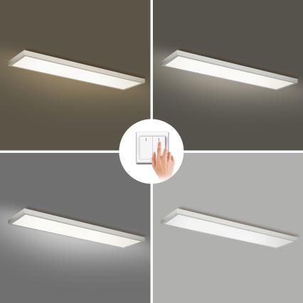 Brilagi - LED stropno svjetlo za kupaonicu FRAME LED/50W/230V 3000/4000/6000K 120x30 cm IP44 srebrno