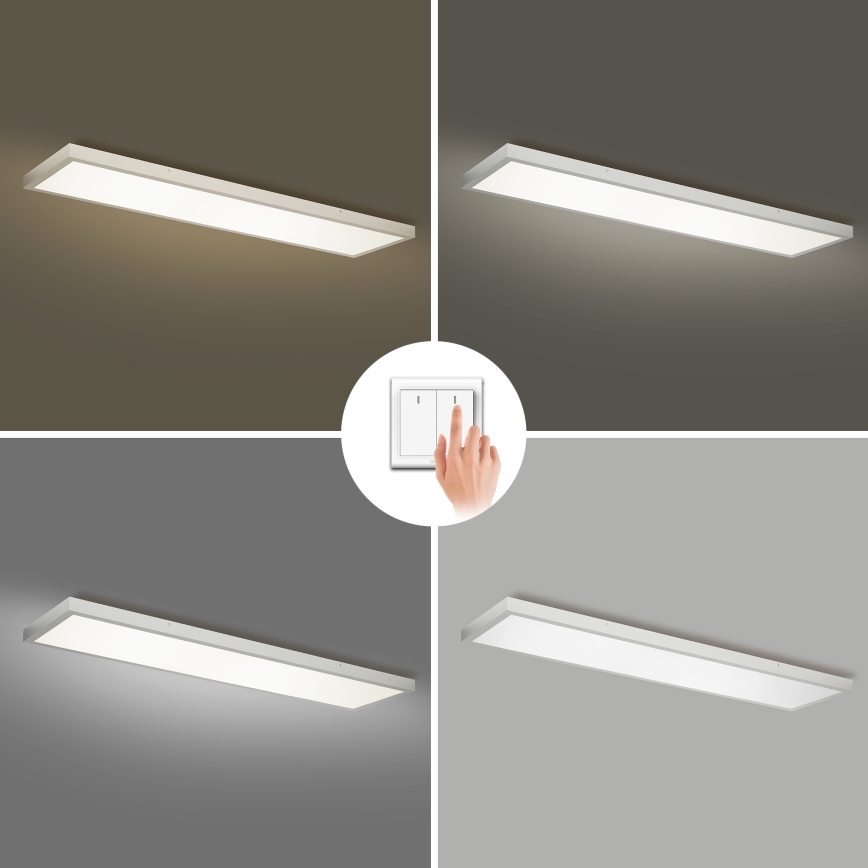 Brilagi - LED stropno svjetlo za kupaonicu FRAME LED/50W/230V 3000/4000/6000K 120x30 cm IP44 srebrno