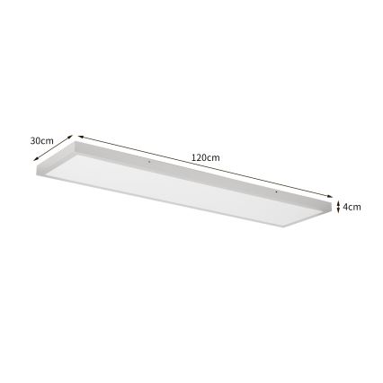 Brilagi - LED stropno svjetlo za kupaonicu FRAME LED/50W/230V 3000/4000/6000K 120x30 cm IP44 srebrno