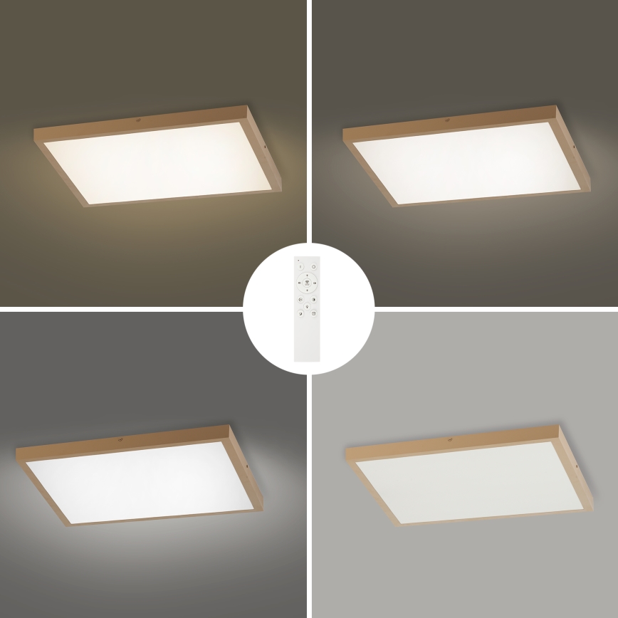 Brilagi - LED prigušivo stropno svjetlo za kupaonicu FRAME SMART LED/50W/230V 60x60 cm 3000-6000K IP44 bež + daljinski upravljač