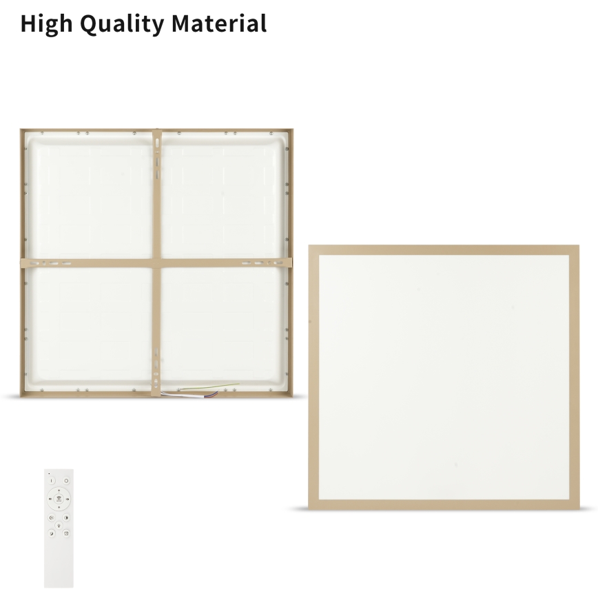 Brilagi - LED prigušivo stropno svjetlo za kupaonicu FRAME SMART LED/50W/230V 60x60 cm 3000-6000K IP44 bež + daljinski upravljač