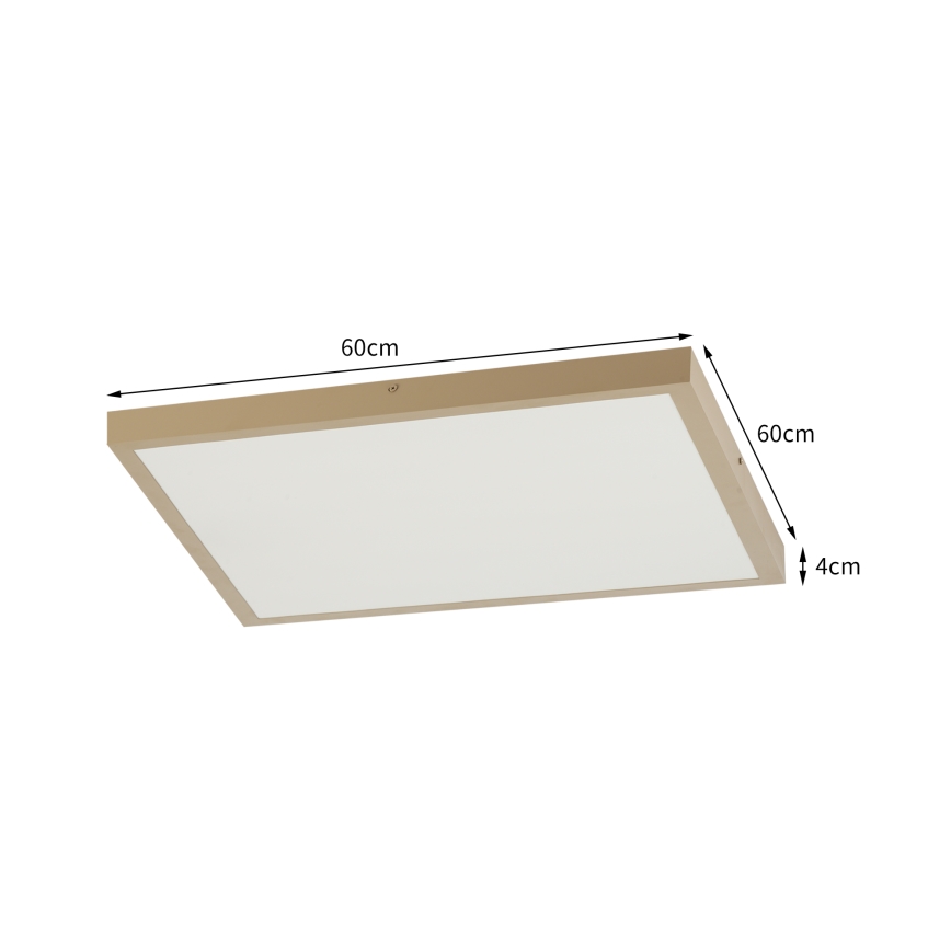 Brilagi - LED prigušivo stropno svjetlo za kupaonicu FRAME SMART LED/50W/230V 60x60 cm 3000-6000K IP44 bež + daljinski upravljač