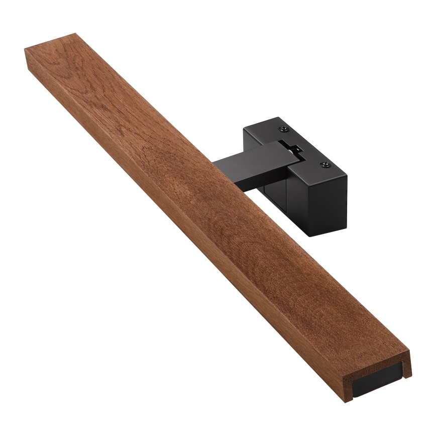 Brilagi - LED kupaonsko osvjetljenje za ogledalo 3u1 WOODY MIRROR LED/12W/230V 60 cm IP44 crna/hrast trešnja