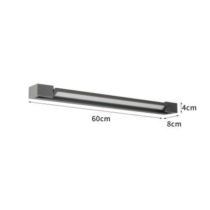 Brilagi - LED kupaonsko osvjetljenje za ogledalo AQUA LINE LED/18W/230V 60 cm IP44 antracit
