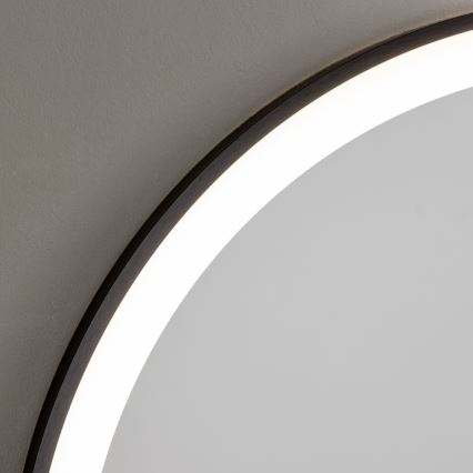 Brilagi - LED kupaonsko ogledalo ASTI LED/19W/230V Ø 60 cm crna IP44 CRI 90 prigušivo + CCT