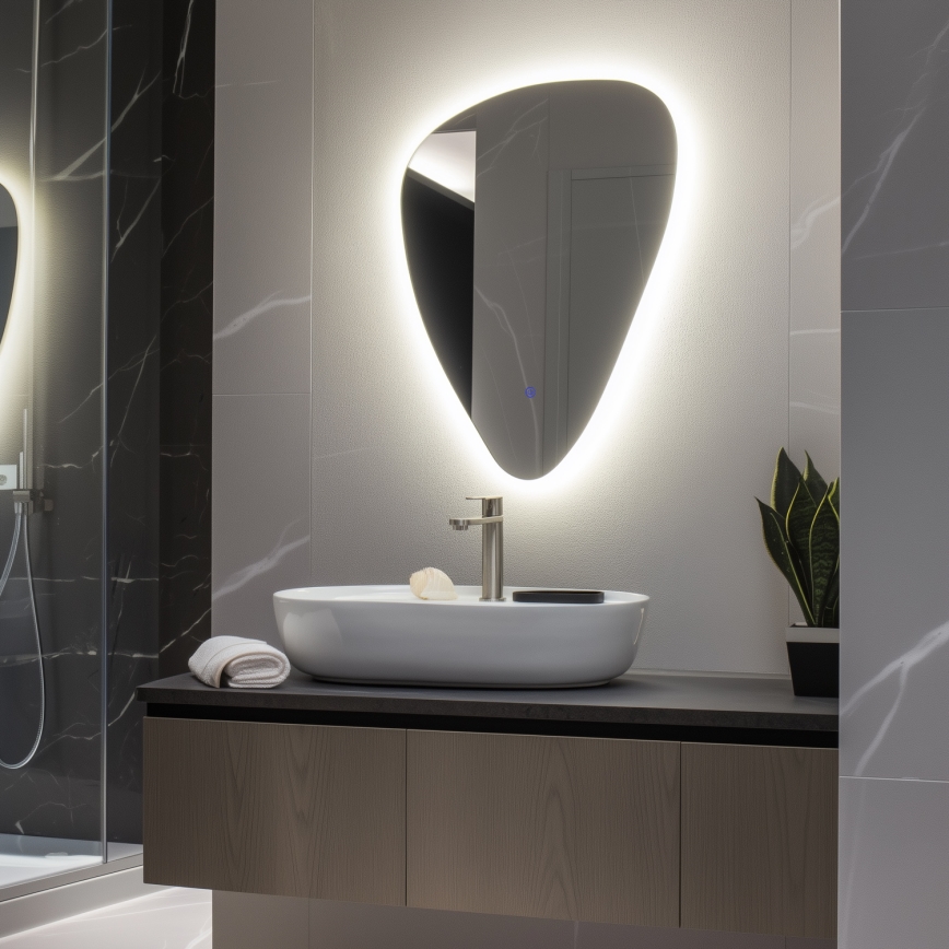 Brilagi - LED ogledalo za kupaonicu GOCCIA LED/19W/230V 67x50 cm IP44 CRI 90 prigušivo + CCT
