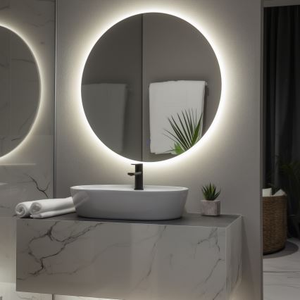 Brilagi - LED kupaonsko ogledalo LUNA LED/26W/230V promjer 80 cm IP44 CRI 90 prigušivo + CCT