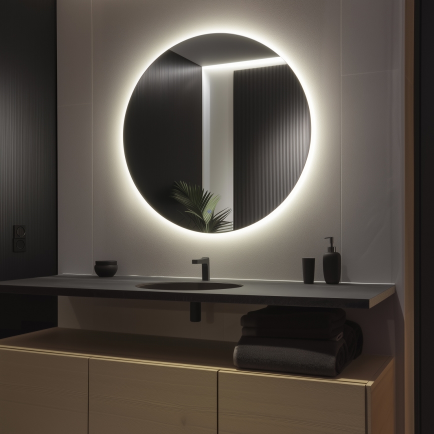 Brilagi - LED kupaonsko ogledalo LUNA LED/32W/230V promjer 100 cm IP44 CRI 90 prigušivo +CCT