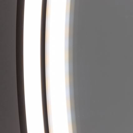 Brilagi - LED kupaonsko ogledalo PALANZO LED/19W/230V Ø 60 cm crno IP44 CRI 90 prigušivo + CCT