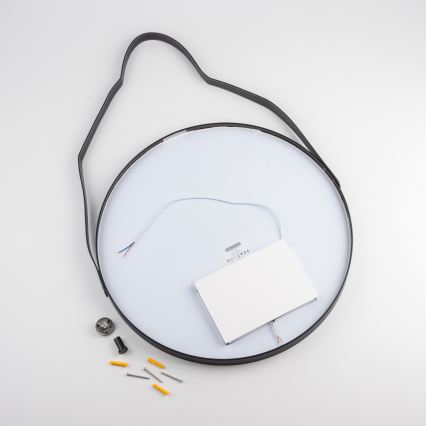 Brilagi - LED kupaonsko ogledalo PALANZO LED/19W/230V Ø 60 cm crno IP44 CRI 90 prigušivo + CCT