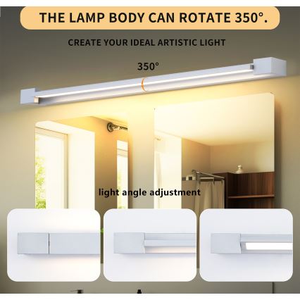 Brilagi - LED osvjetljenje za kupaonsko ogledalo AQUA LINE LED/36W/230V 120 cm IP44 matni krom CRI 90