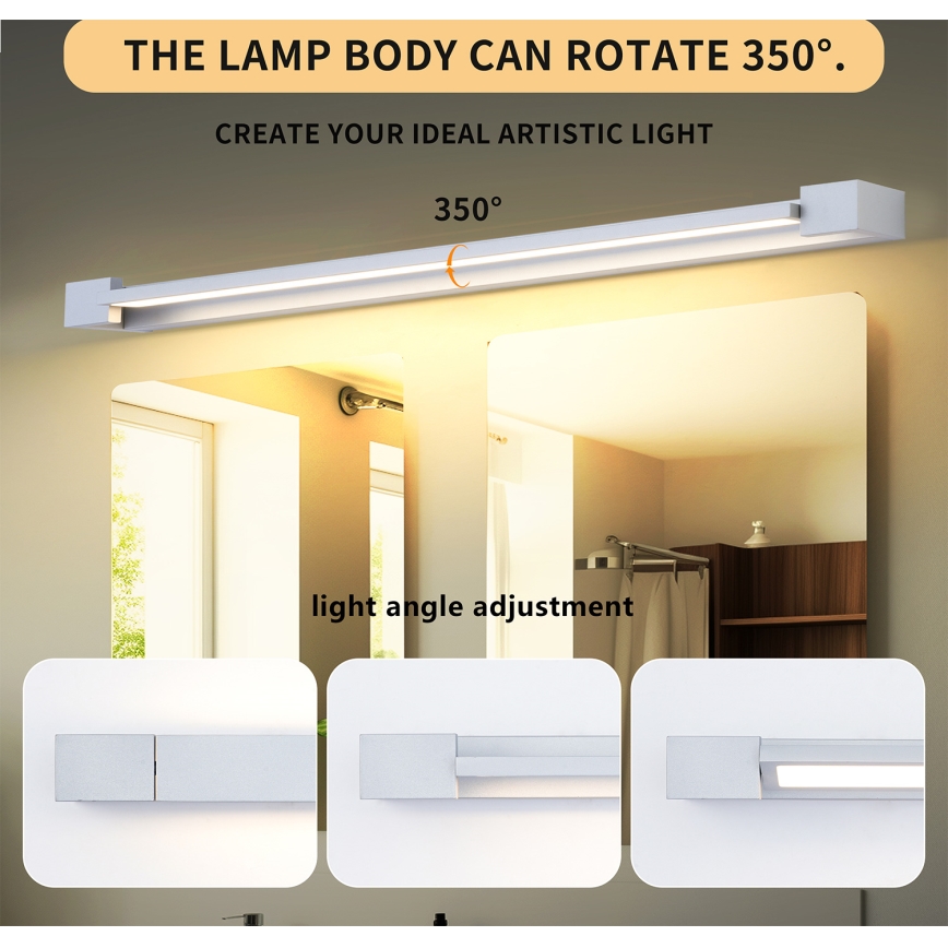Brilagi - LED osvjetljenje za kupaonsko ogledalo AQUA LINE LED/36W/230V 120 cm IP44 matni krom CRI 90