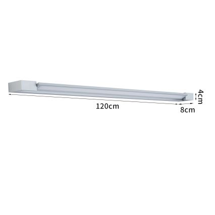 Brilagi - LED osvjetljenje za kupaonsko ogledalo AQUA LINE LED/36W/230V 120 cm IP44 matni krom CRI 90