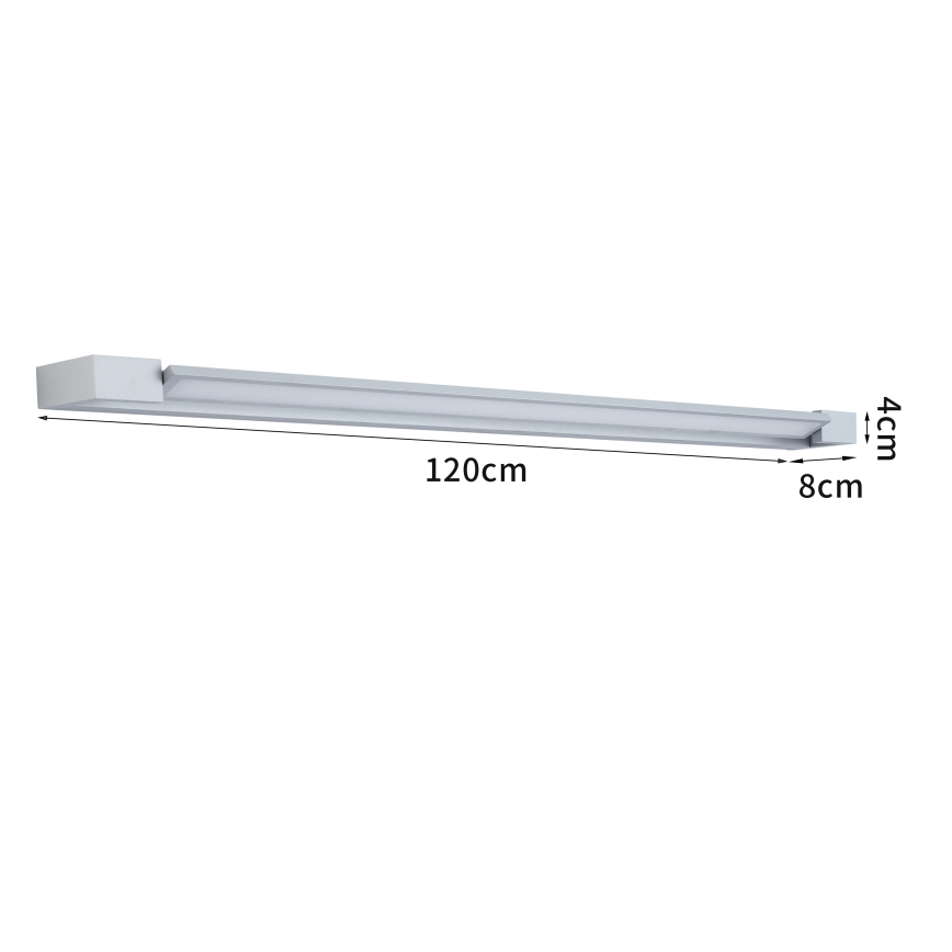 Brilagi - LED osvjetljenje za kupaonsko ogledalo AQUA LINE LED/36W/230V 120 cm IP44 matni krom CRI 90